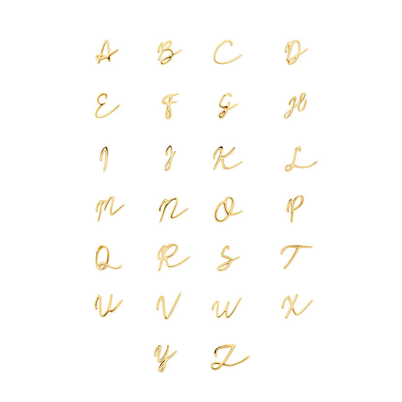 Signature Initial Stud Earring (Gold)