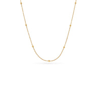 Layering Sphere Chain Necklace 14-16 in (Gold)