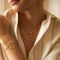 Fine Molten Birthstone Necklace (Gold)