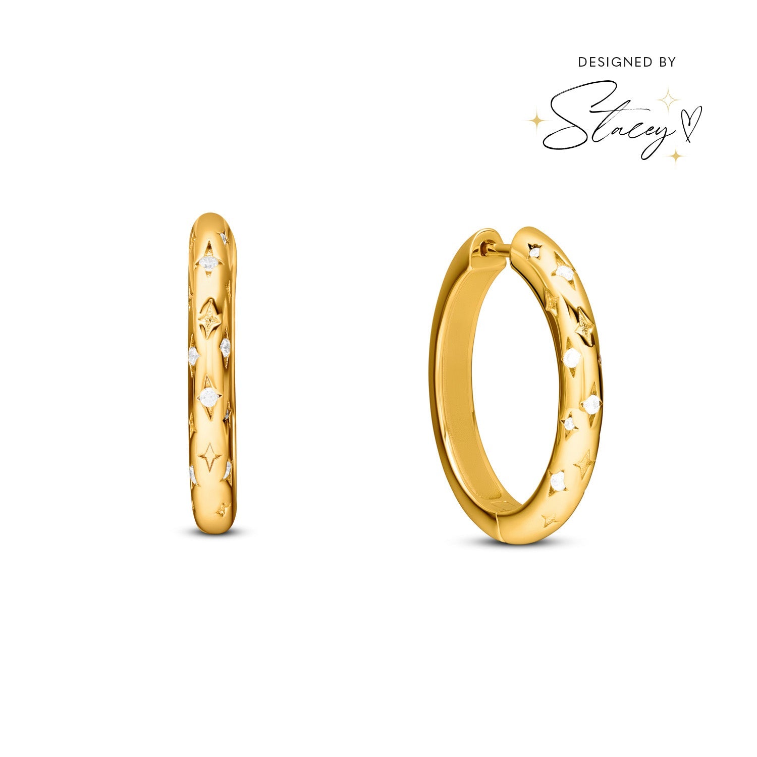 送料関税込【Abbott Lyon】Pearl Mini Hoop Earrings☆ (Gold)♪ Pearl Huggie Hoop Earrings (Gold)