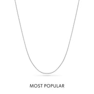 Layering Fine Chain Necklace 16-18 in (Silver) - Sterling Silver