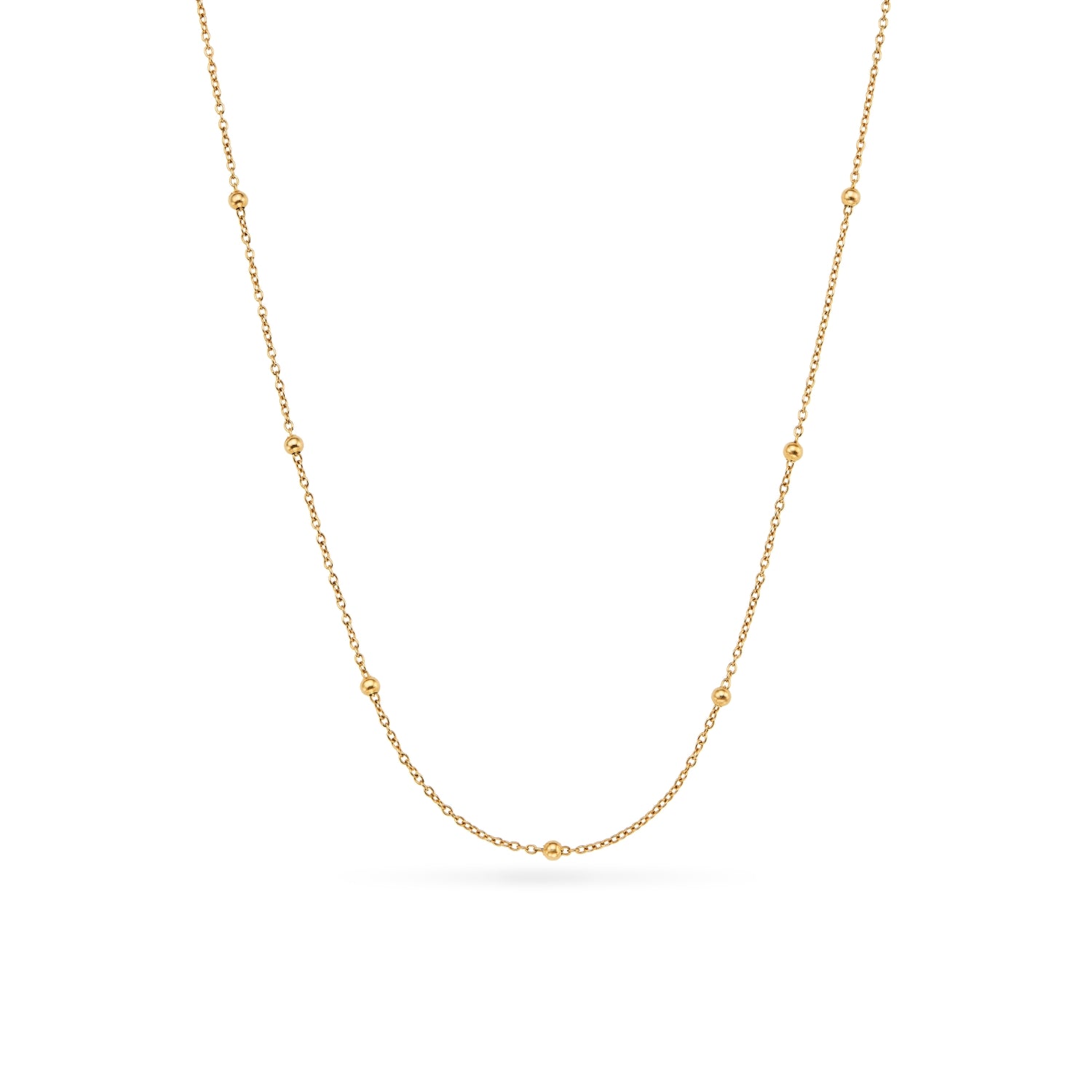 【Abbott Lyon】Lineare Sphere Chain Necklace☆ (3色2サイズ) Sphere Chain Necklace (Gold)