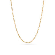 Small Figaro Chain Necklace (Gold) - 16 - 18 in