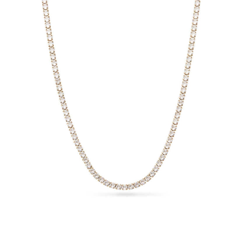 Layering Tennis Chain Necklace (Gold)