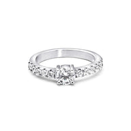 Spotlight Crystal Band Ring (Silver)