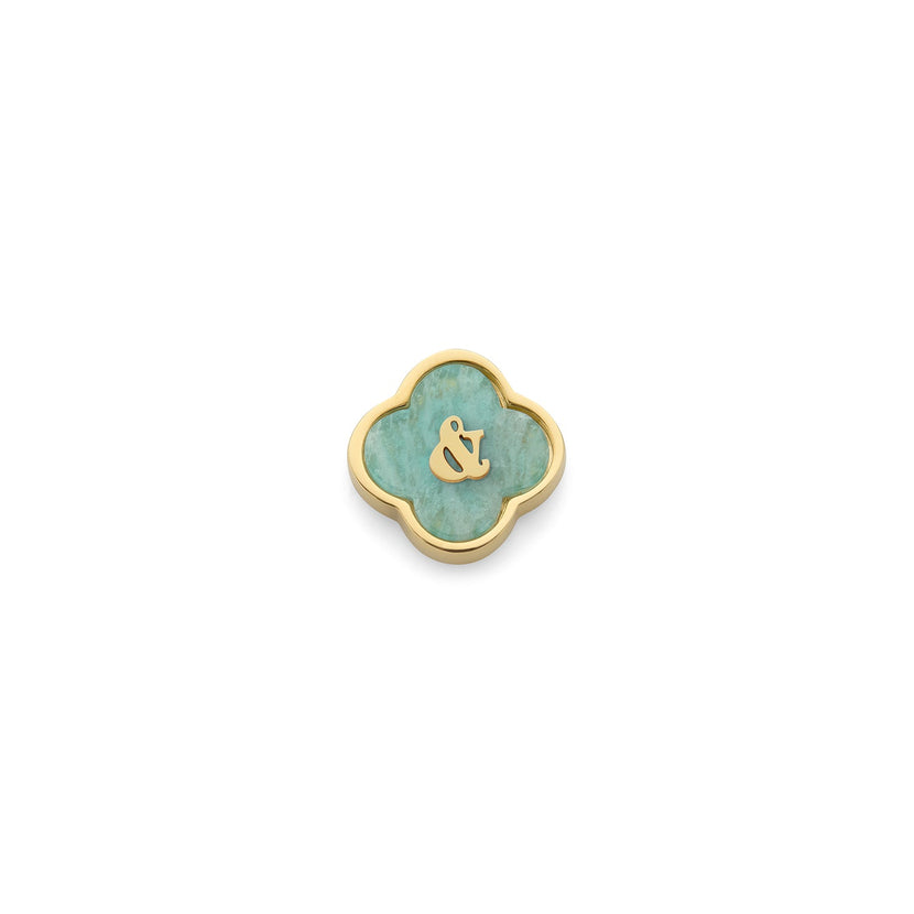 Amazonite Clover Charms (Gold) - &