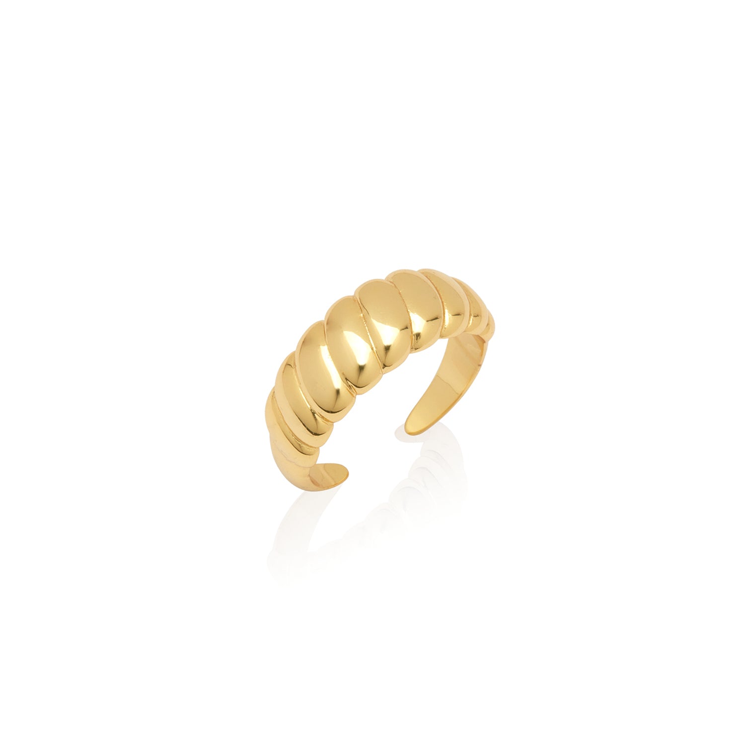 Sterling Silver Chain Ring İn Gold | Spero London | SilkFred US