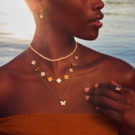 Pearl Butterfly Necklace (Gold)