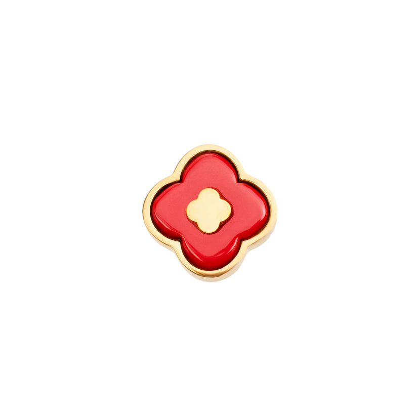 Red Clover Charms (Gold) - Clover
