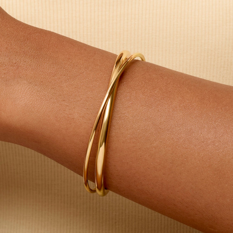 Monroe Leather Watch & Bangle Set (Burgundy/Gold)
