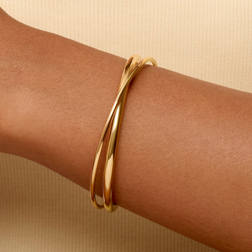 Monroe Leather Watch & Bangle Set (Burgundy/Gold)