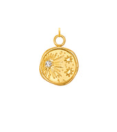 Mini Molten Coin Charm (Gold)