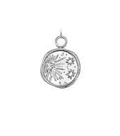 Mini Molten Coin Charm (Silver)