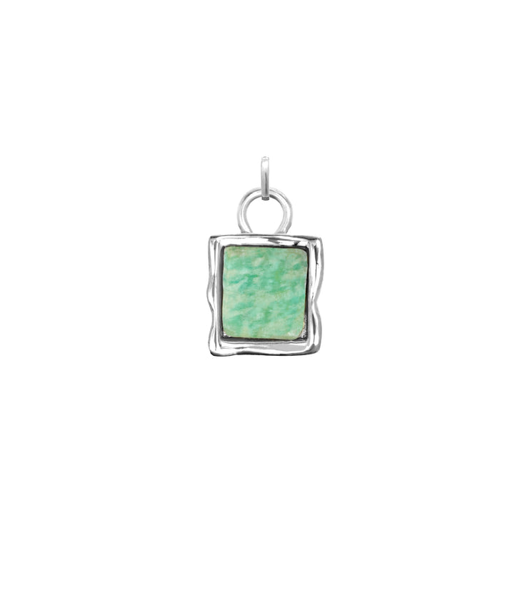 Molten Amazonite Charm (Silver)