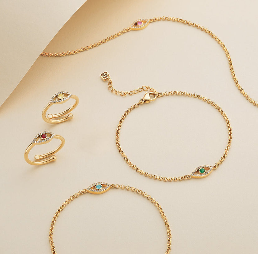 Evil Eye Necklace (Gold)