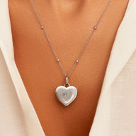 Uniquely Yours Fingerprint Heart Necklace - Single Fingerprint (Gift Version)