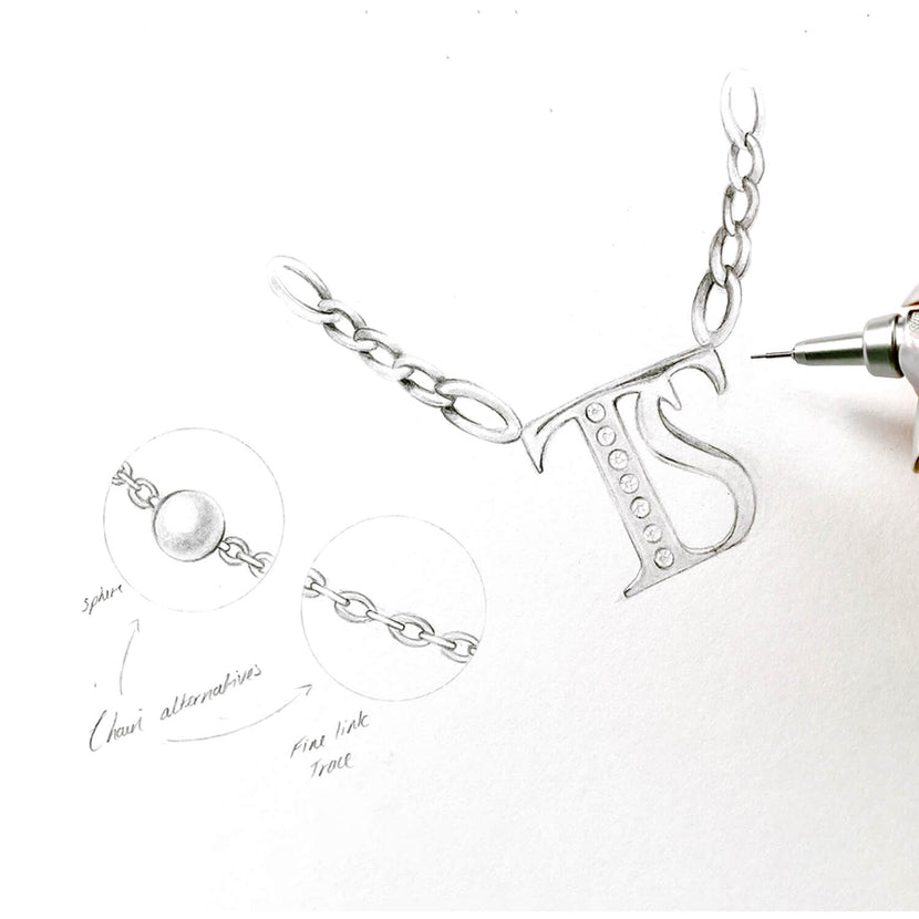 Double Initial Crystal Bracelet (Gold)