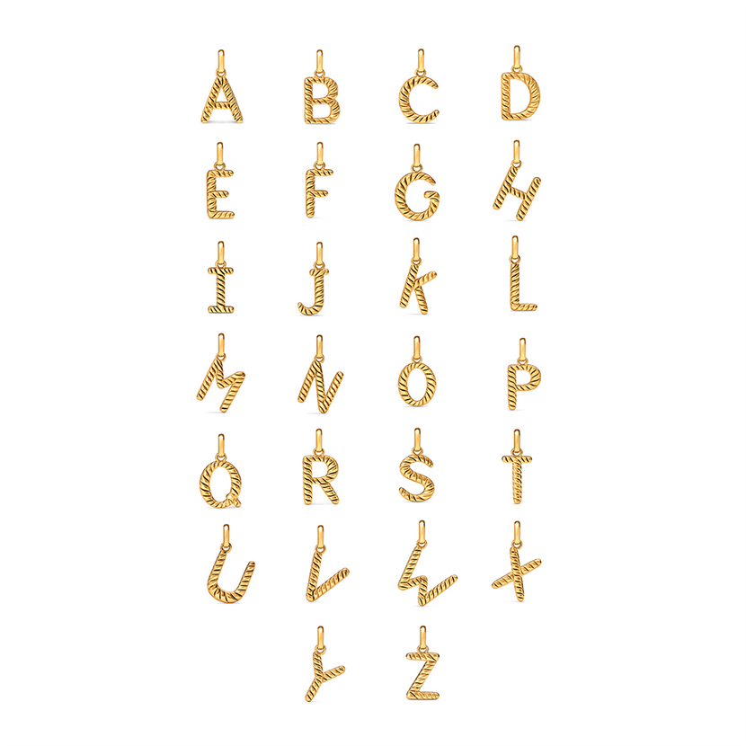 Entwine Initial Pendant (Gold)
