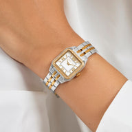Essence Pavé Watch & Bracelet Set (Two Tone)
