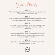 Uniquely Yours Fingerprint Heart Necklace - Single Fingerprint (Gift Version)