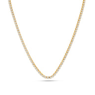 Fine Tennis Chain Necklace (Gold)