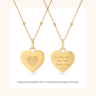 Uniquely Yours Fingerprint Heart Necklace - Single Fingerprint (Gift Version)