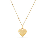 Custom Heart Calendar Necklace (Gold)