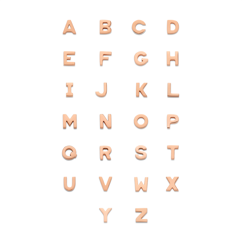 Made Mine Charms - Initial Charms (Rose Gold)