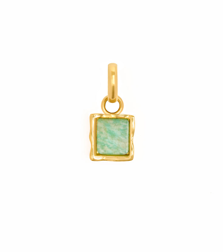 Molten Amazonite Charm (Gold)