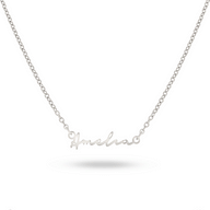 Fine Mini Signature Name Necklace (Silver)