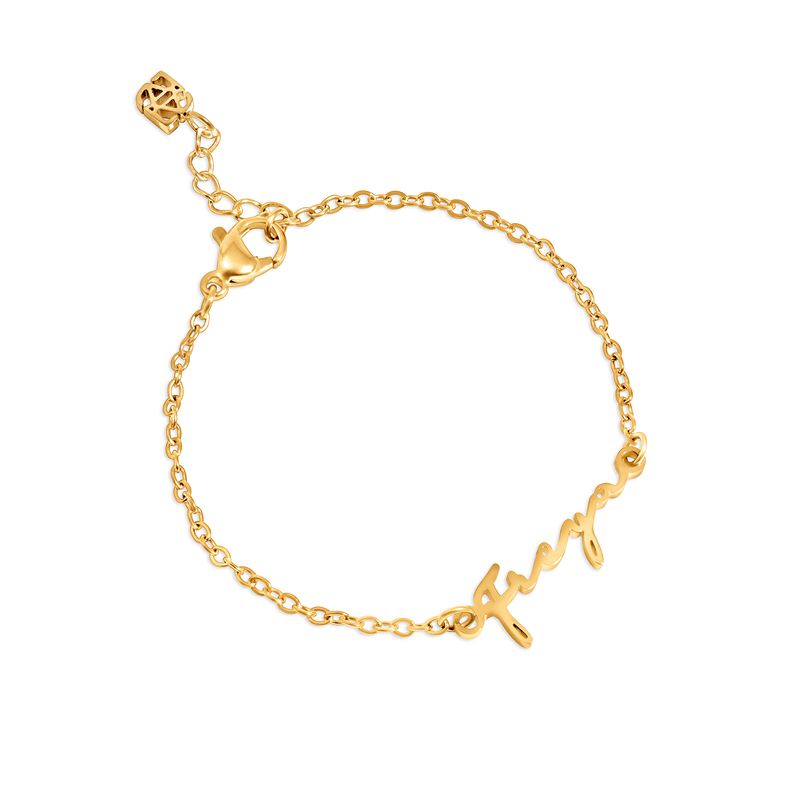 Mini Me Signature Name Bracelet (Gold)