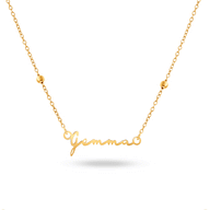 Mini Signature Name Necklace (Gold)