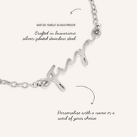 Mini Me Signature Name Bracelet (Silver)