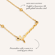 Mini Signature Name Necklace (Gold)