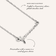 Matching 'Mini & Me' Signature Name Necklace Set (Silver)