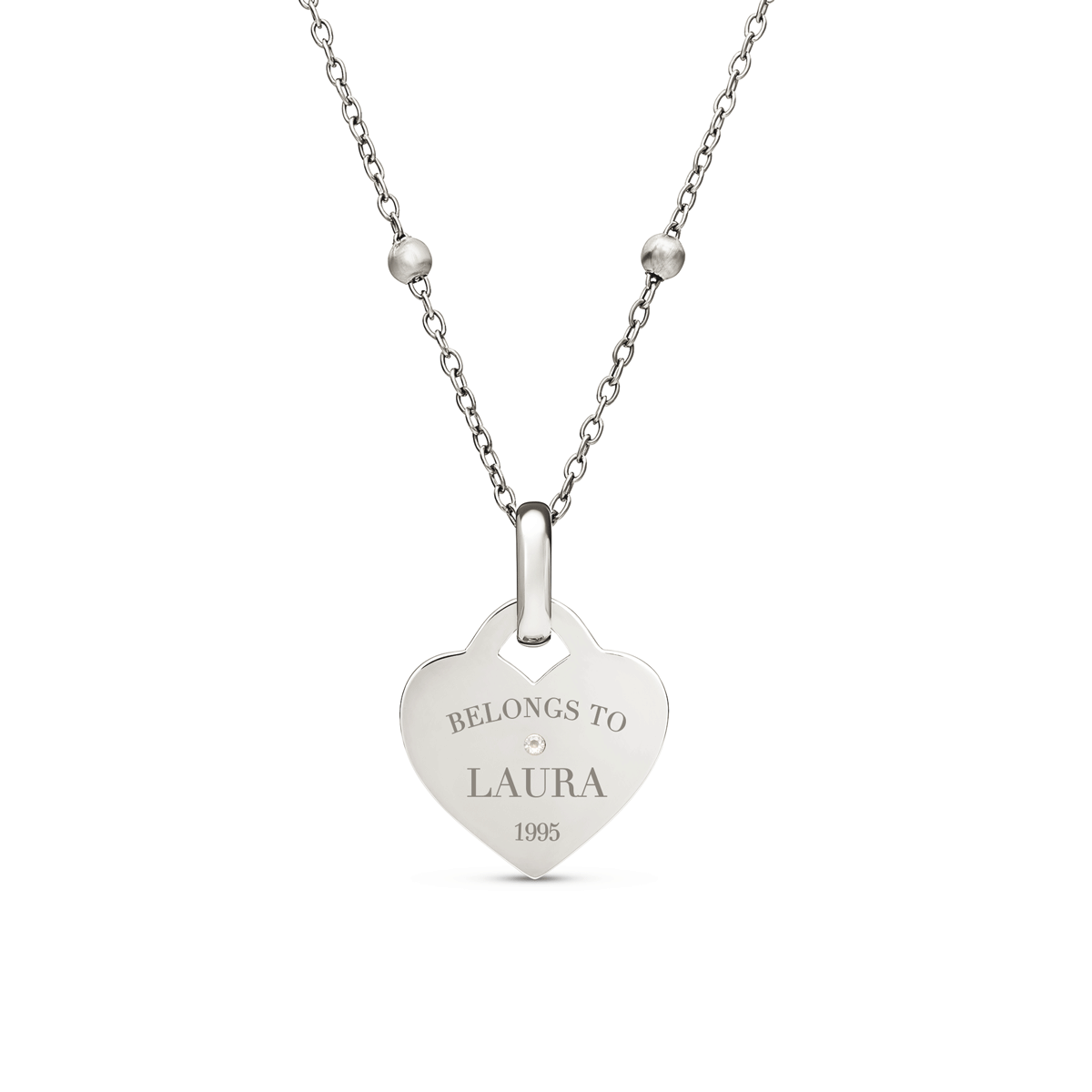 Mini Heart Token Necklace (Silver) Mini Heart Token Necklace (Silver)