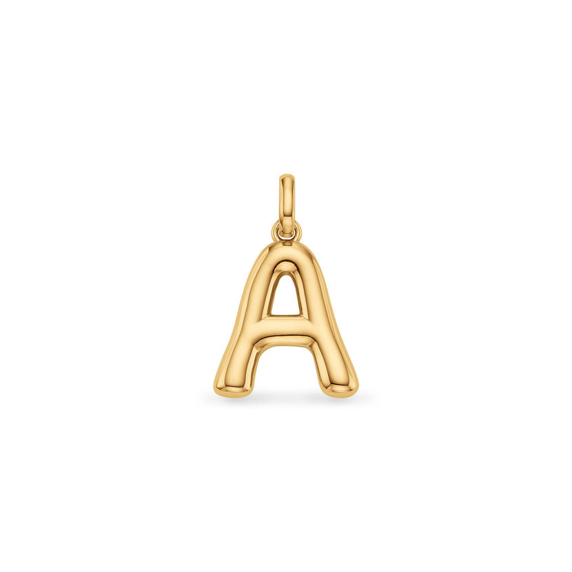 Molten Initial Pendant (Gold)