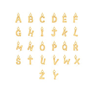 Mini Molten Initial Charm (Gold)