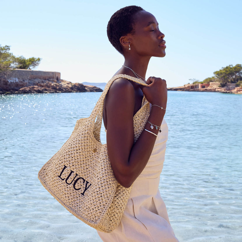 Personalised Raffia Bag