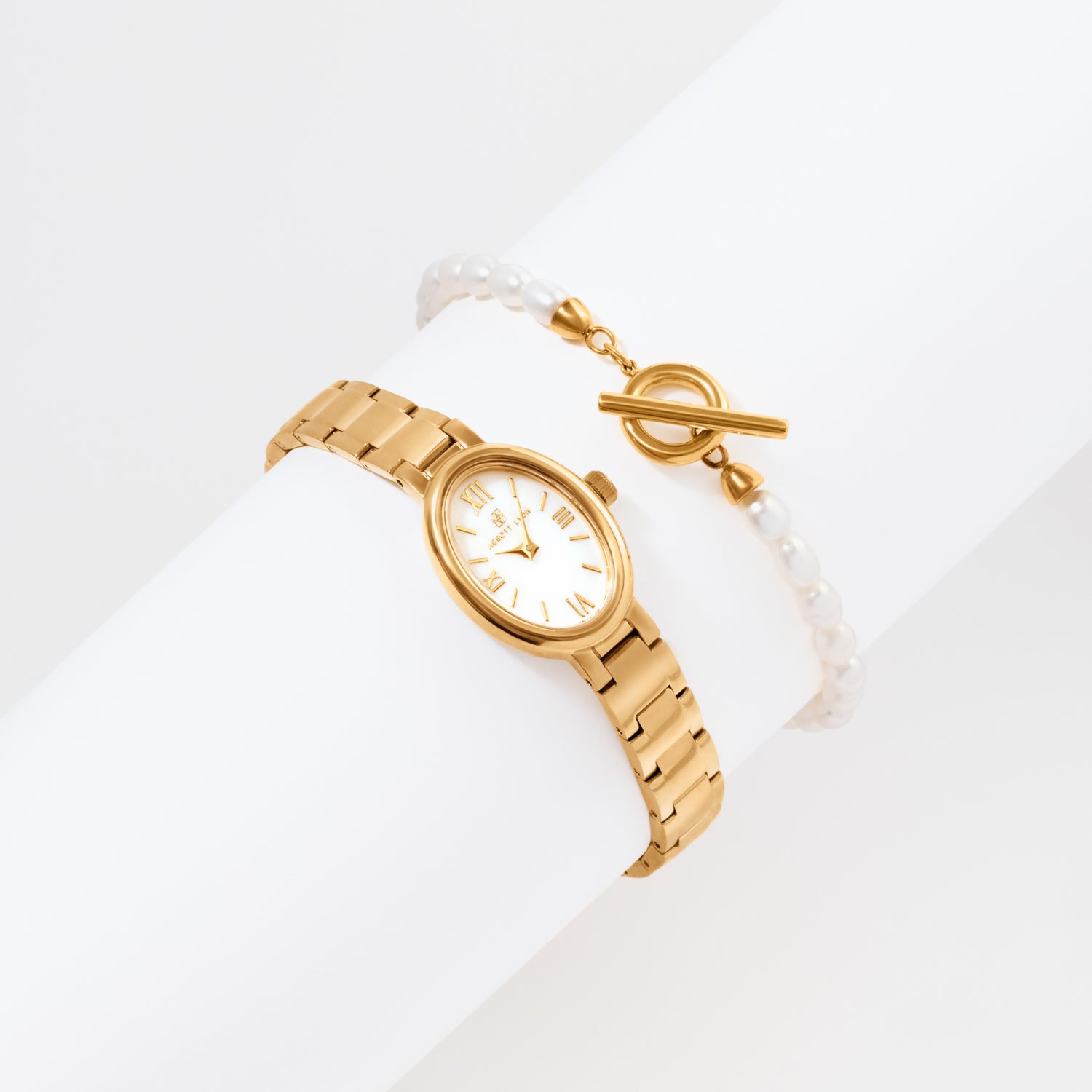 Ladies Gold Toned Watch Bundle BOSS - Link-bracelet watch in silver- and gold-tone steel main image 3