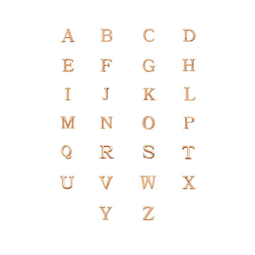 Made Mine Charms - Didot Initial Charm (Rose Gold)