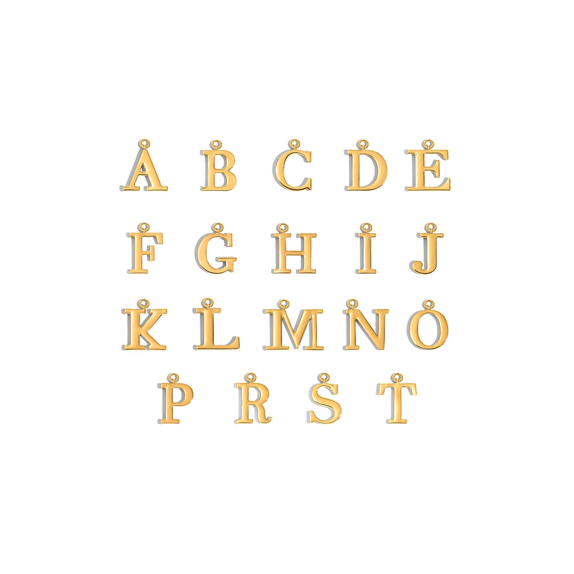 Initial Bag Charm (Gold)