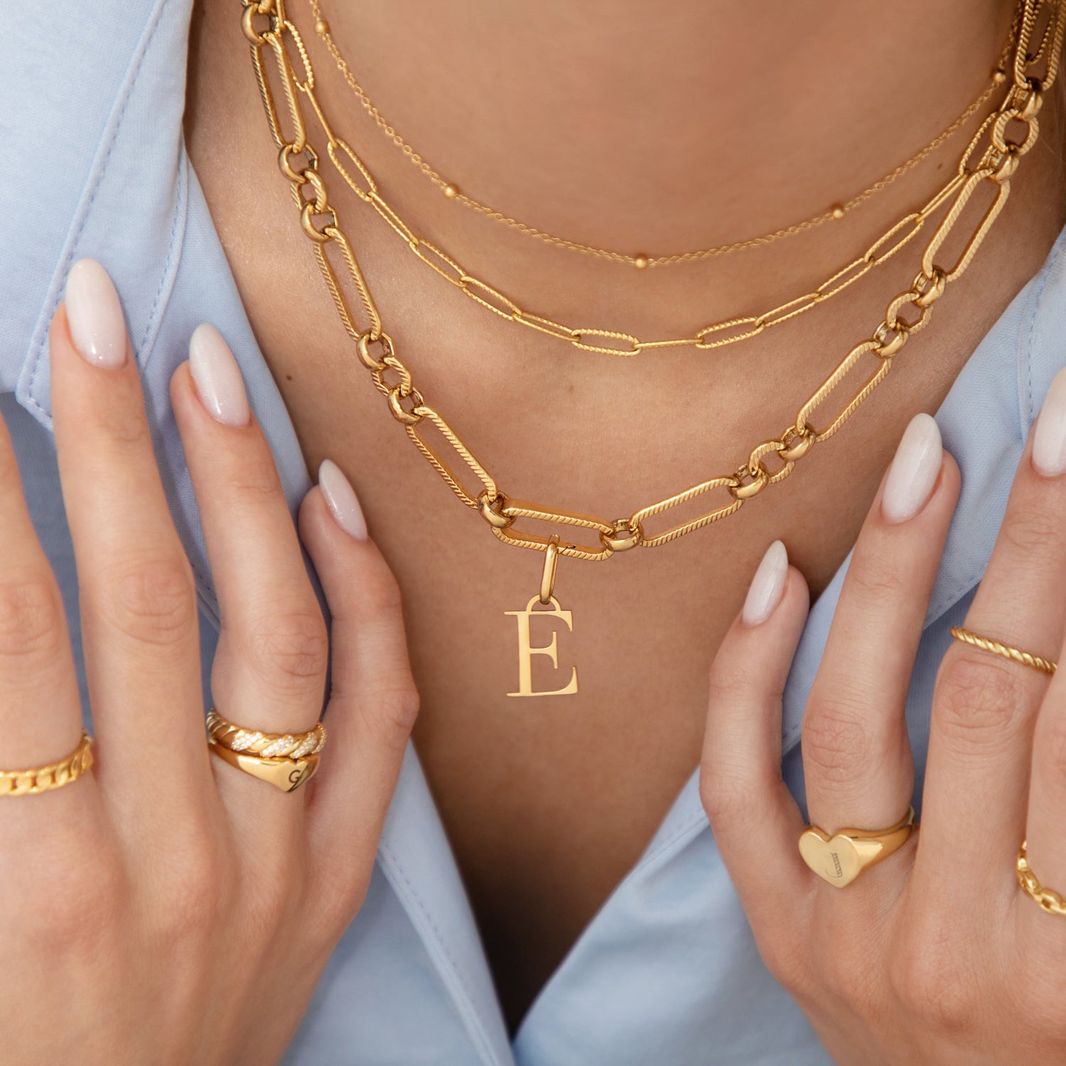 Small Figaro Chain Necklace (Gold) – Abbott Lyon