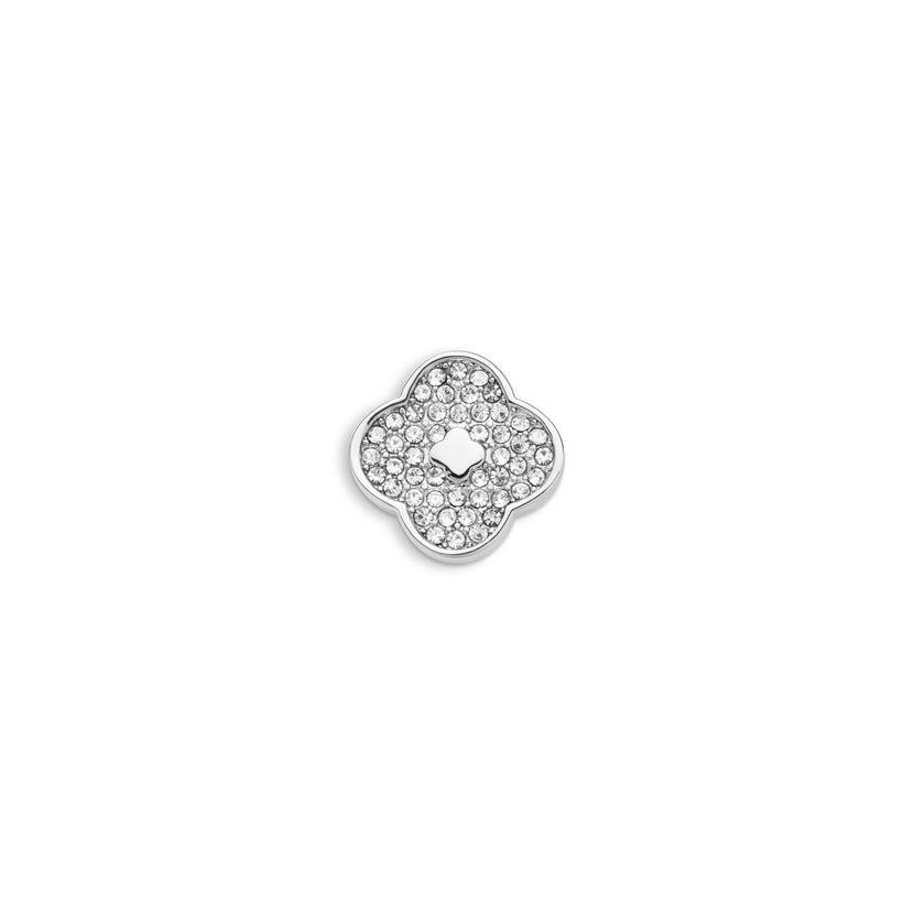 Shimmer Pavé Clover Charms (Silver) - Clover