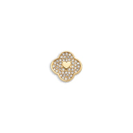 Shimmer Pavé Clover Charms (Gold) - Heart