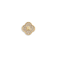 Shimmer Pavé Clover Charms (Gold) - &
