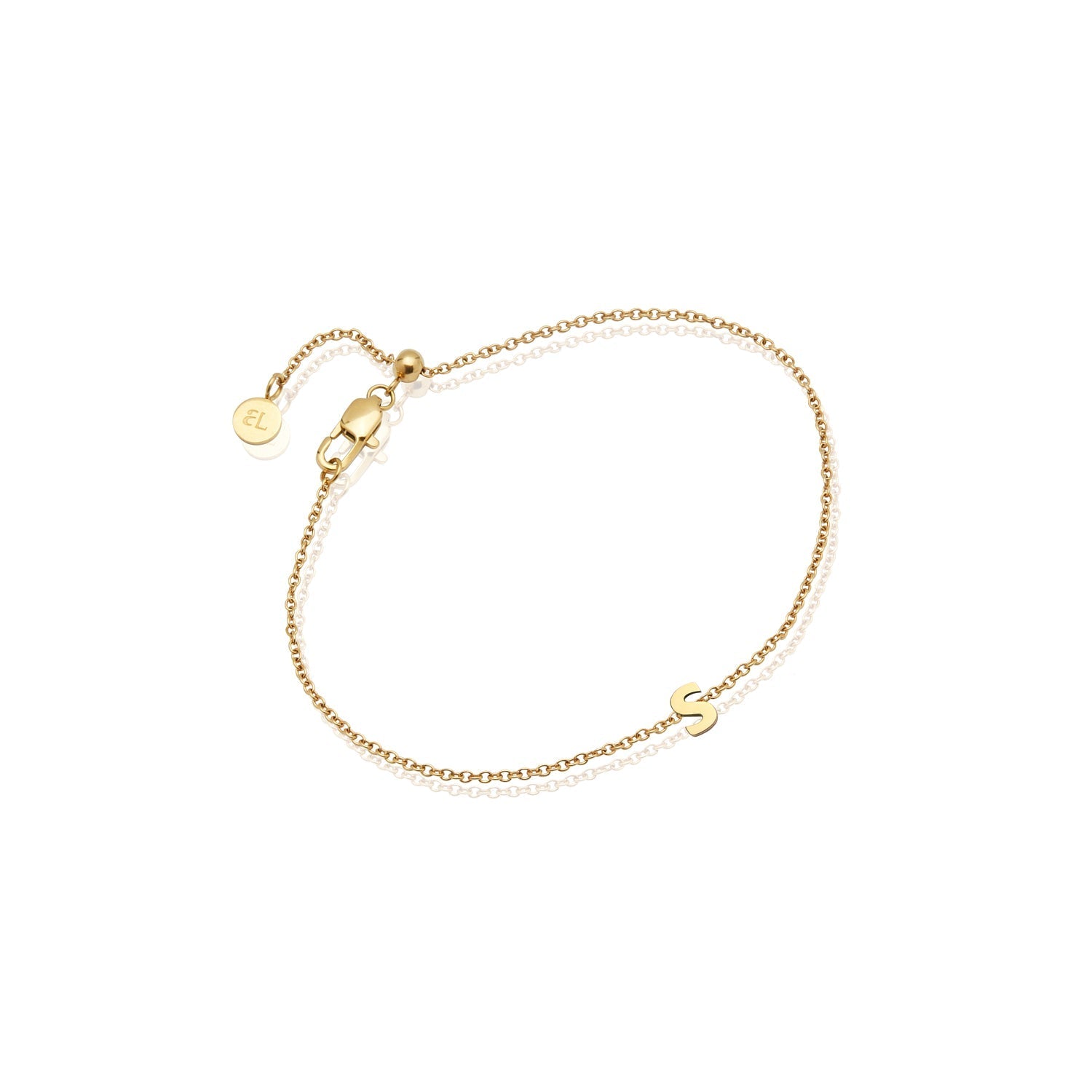 Gold monogram bracelet sales