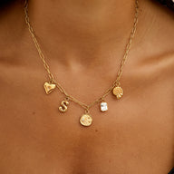Made Mine Hanging Charm Necklace (Gold)