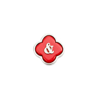 Red Clover Charms (Silver) - &