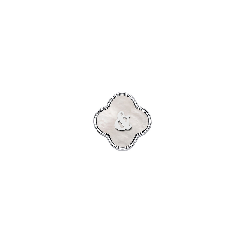 Pearl Clover Charms (Silver) - &